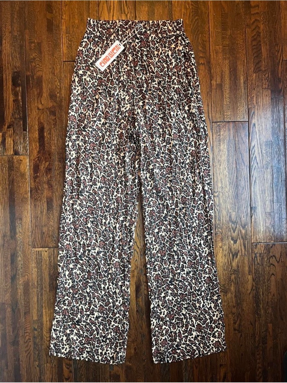 Ciao Lucia Animal Print Wide-Leg Pants - Brown/Black
